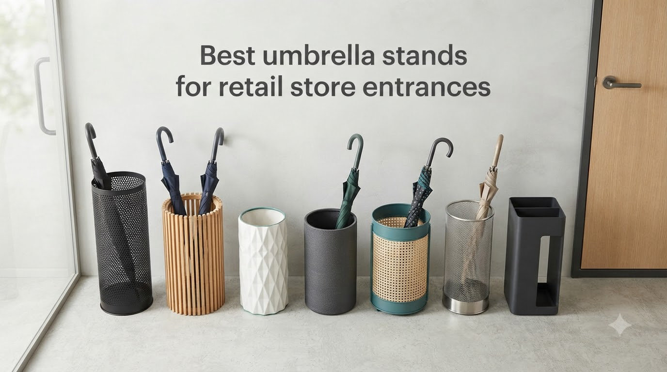 Best umbrella stands for retail store entrances