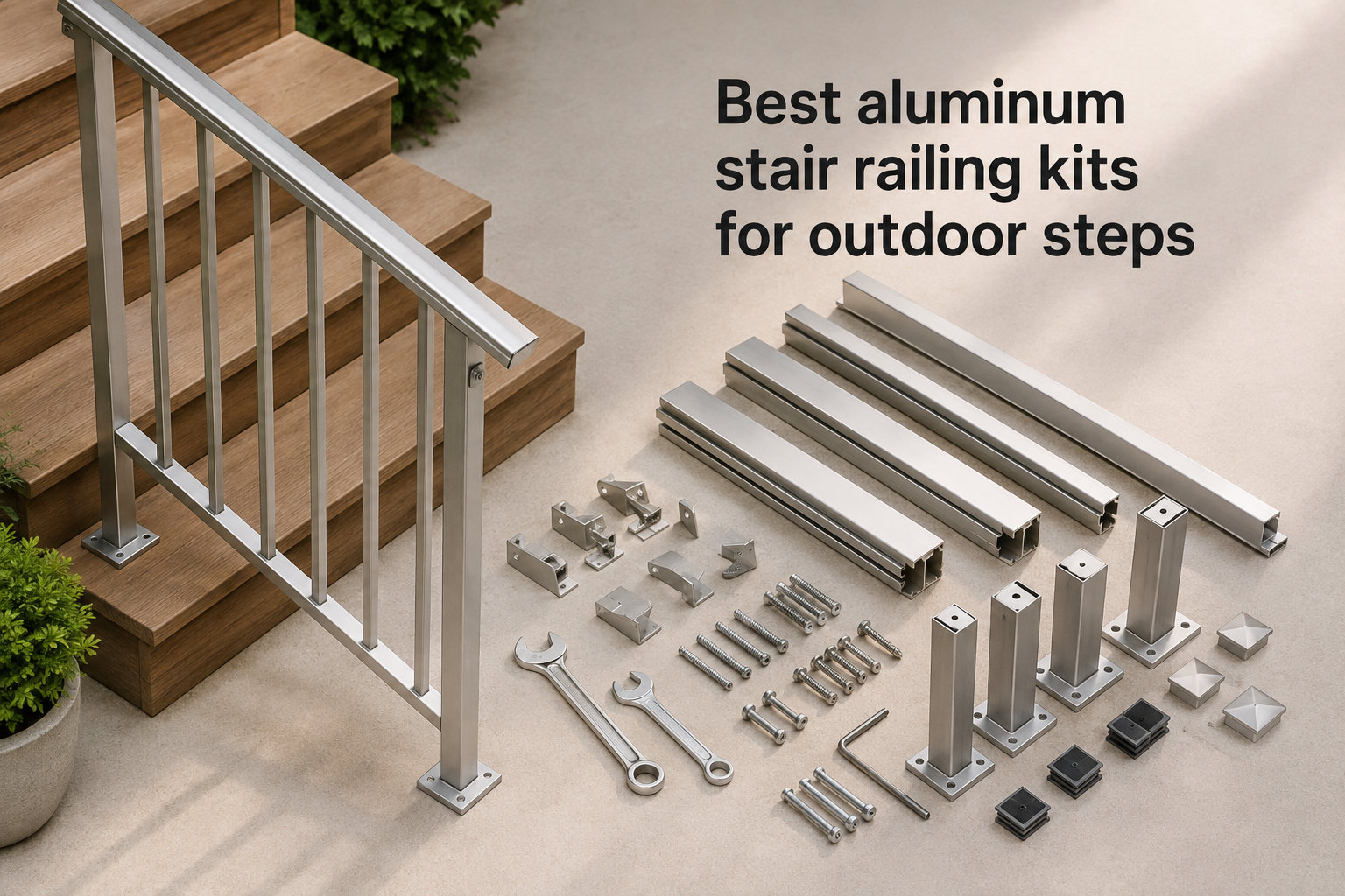 Best aluminum stair railing kits for outdoor steps