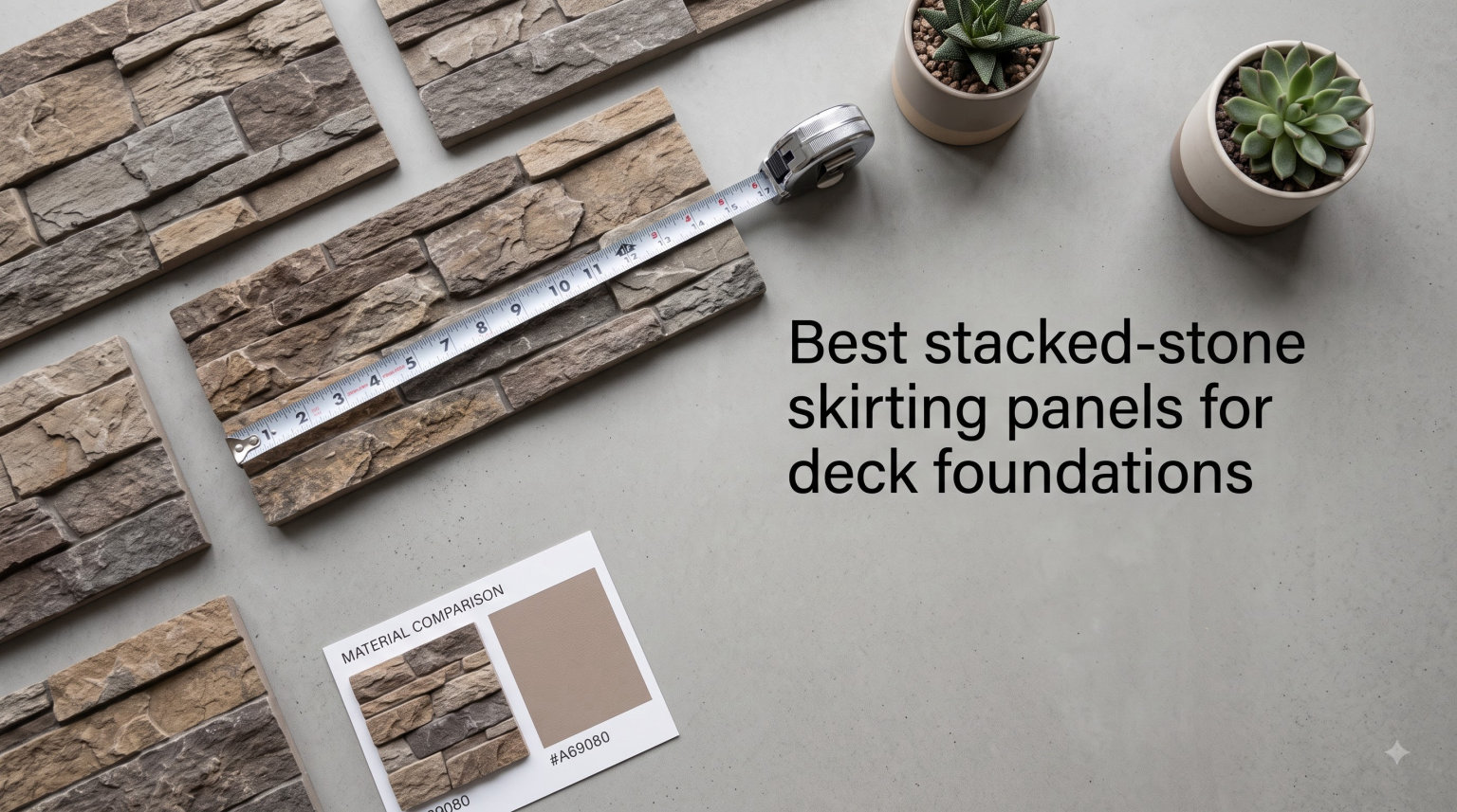 Best stacked-stone skirting panels for deck foundations