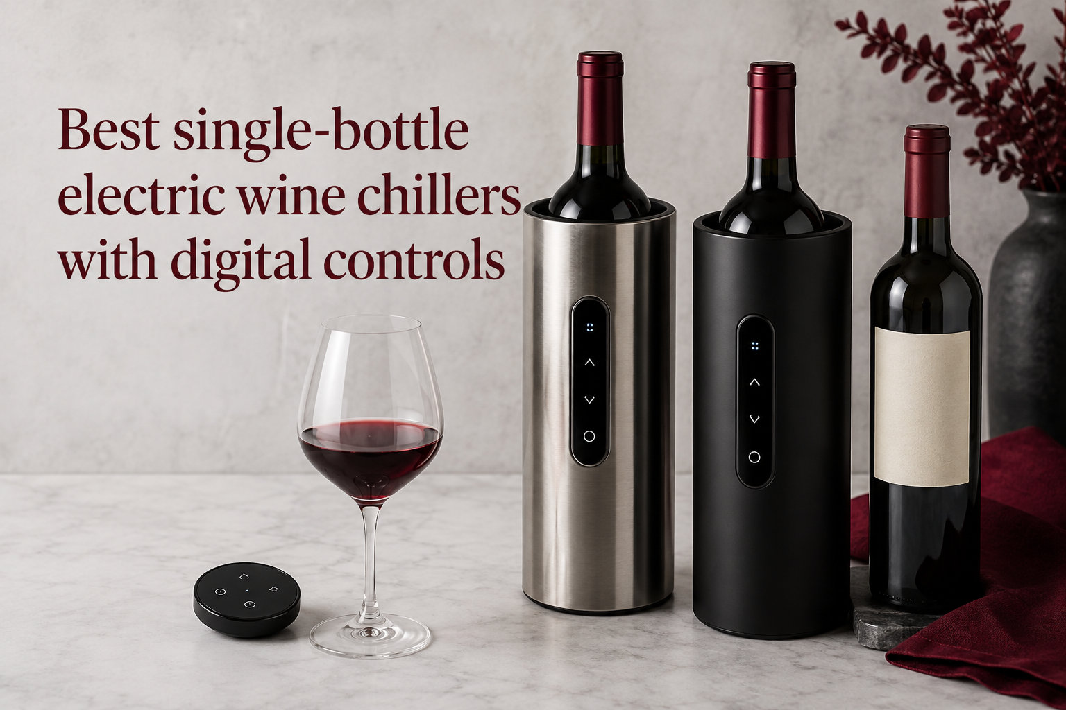 Best single-bottle electric wine chillers with digital controls
