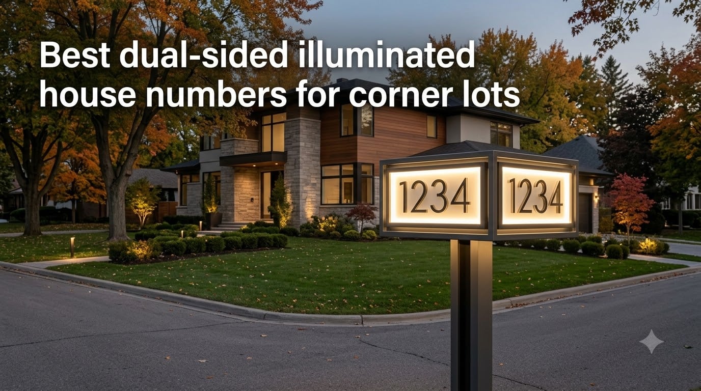 Best dual-sided illuminated house numbers for corner lots