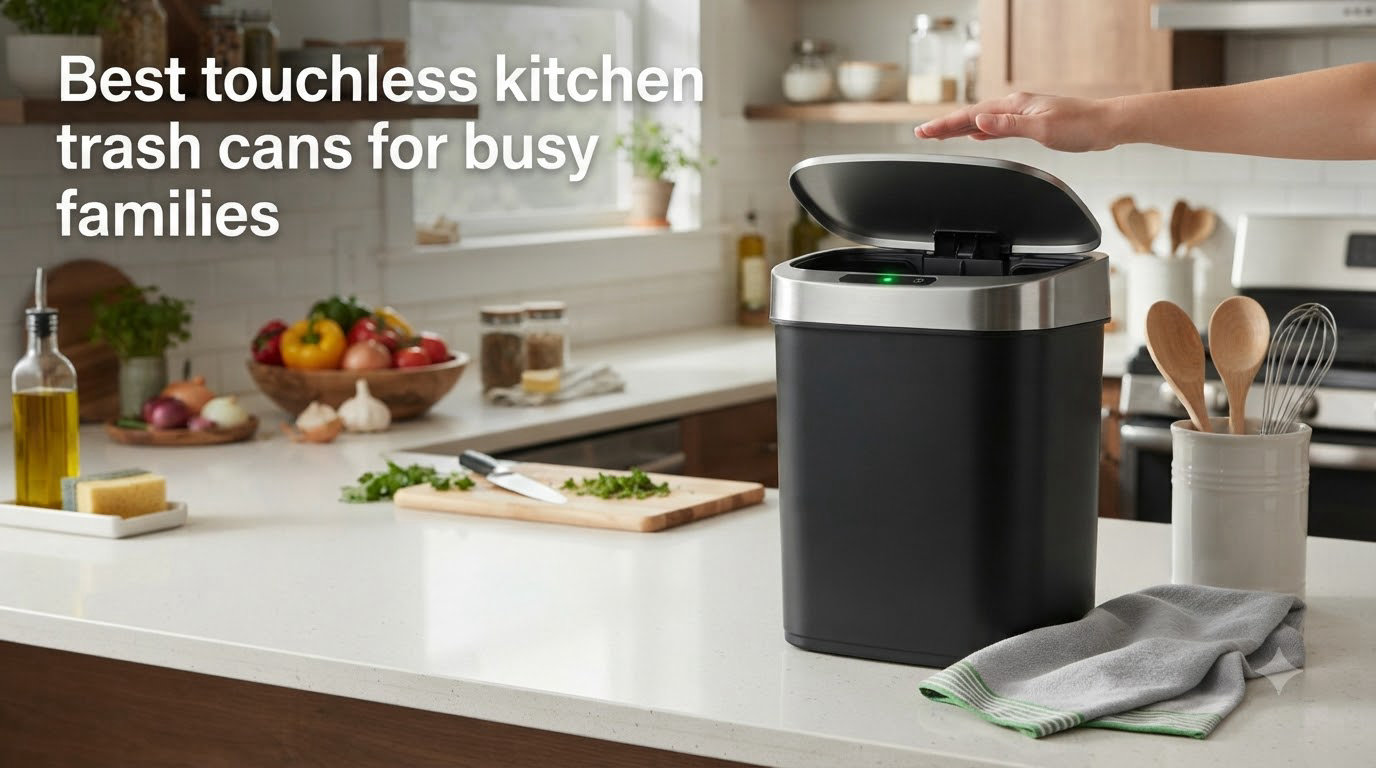 Best touchless kitchen trash cans for busy families