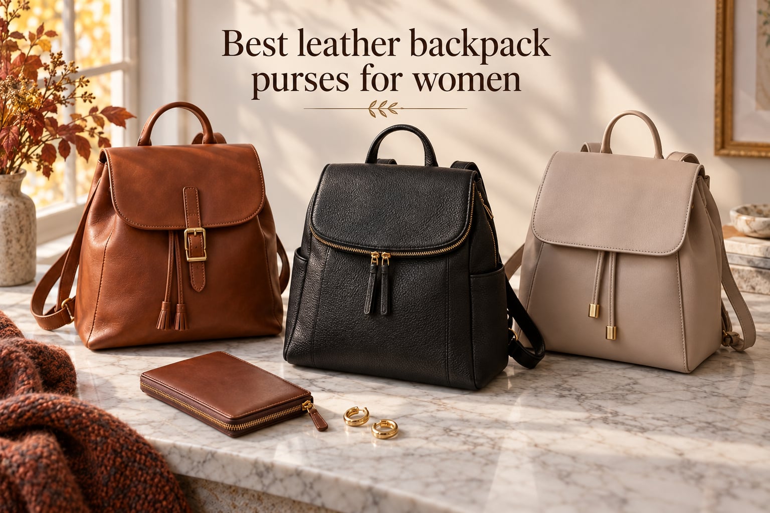 Best leather backpack purses for women