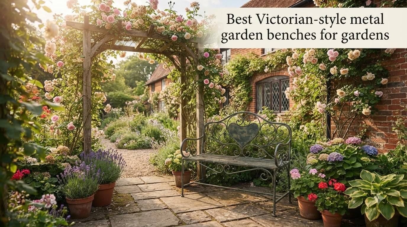 Best Victorian-style metal garden benches for gardens
