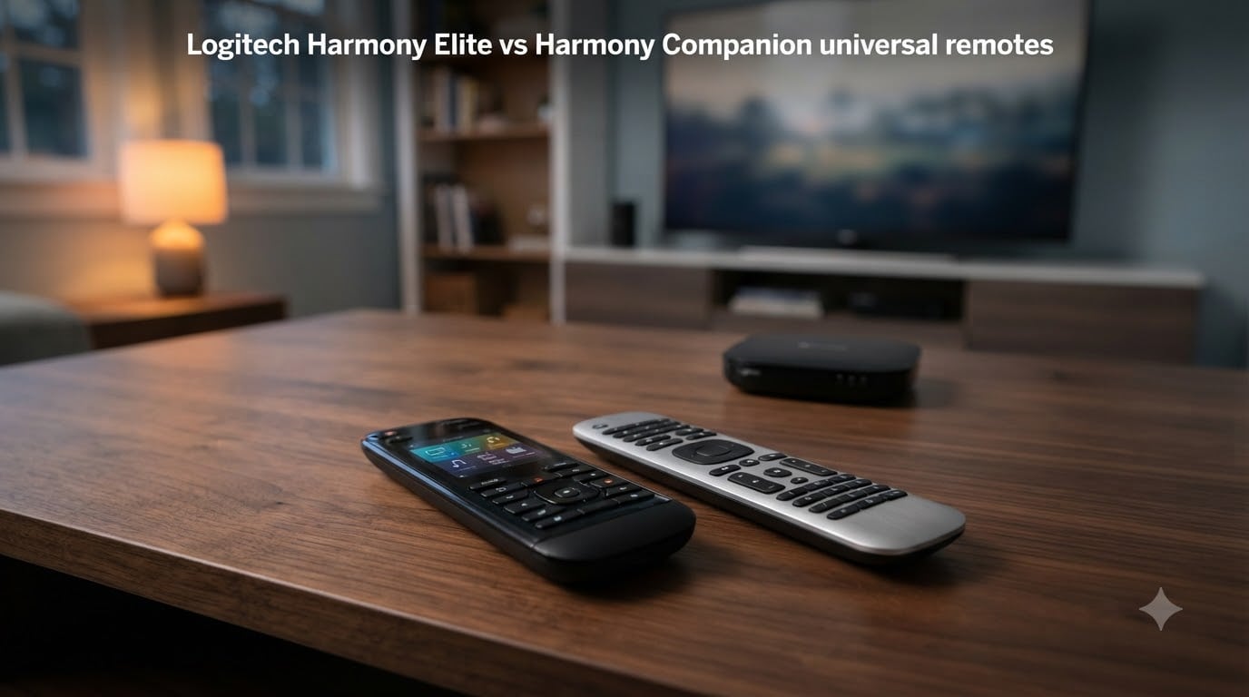 Logitech Harmony Elite vs Harmony Companion universal remotes