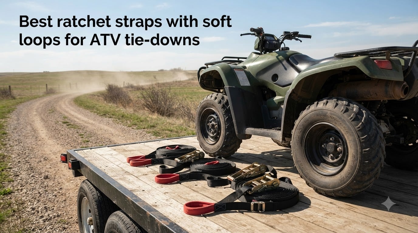 Best ratchet straps with soft loops for ATV tie-downs