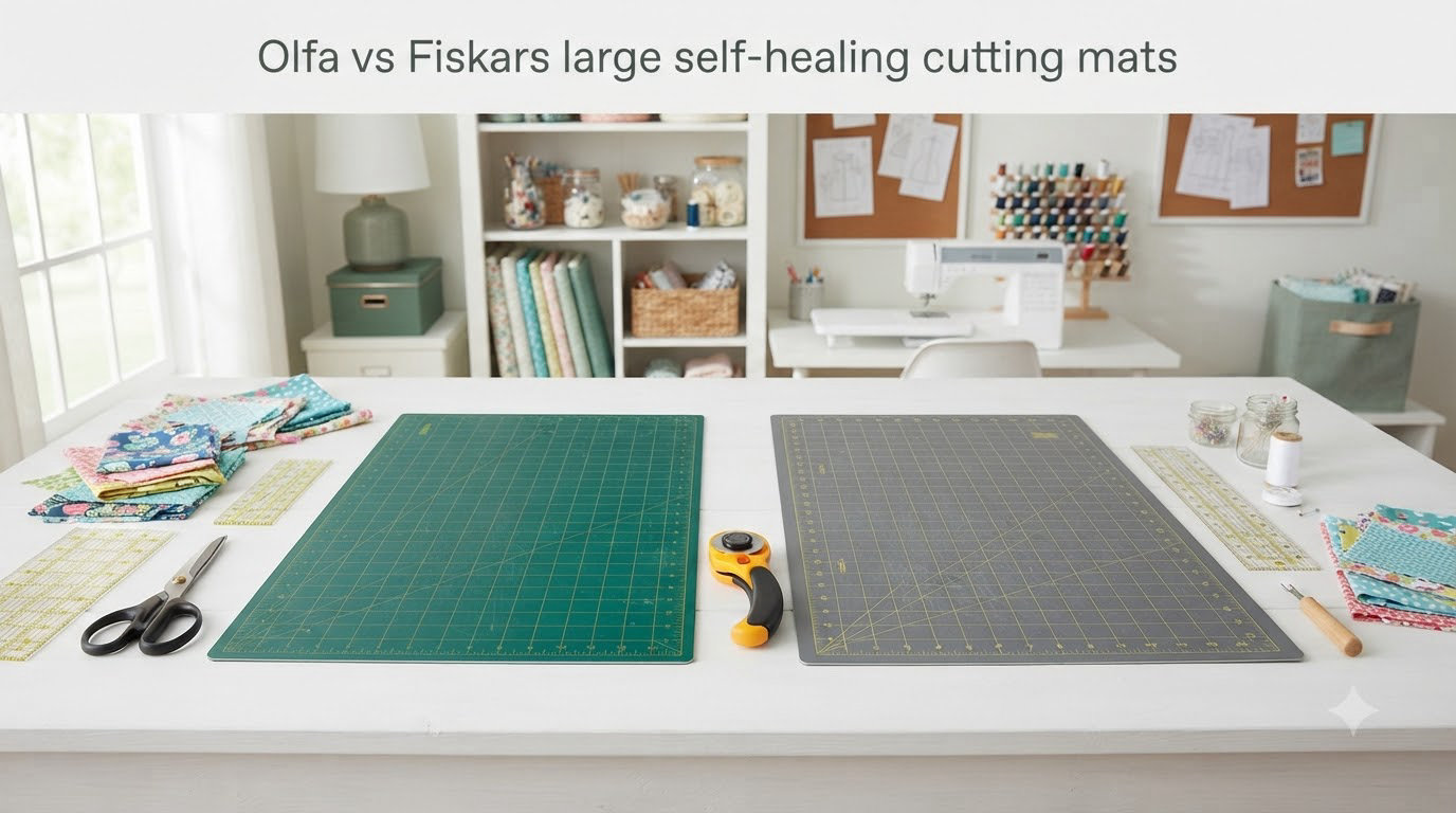 Olfa vs Fiskars large self-healing cutting mats