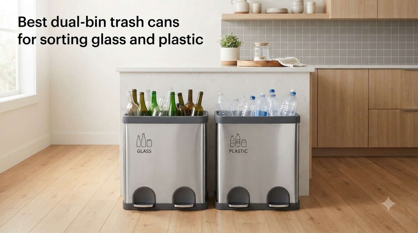 Best dual-bin trash cans for sorting glass and plastic