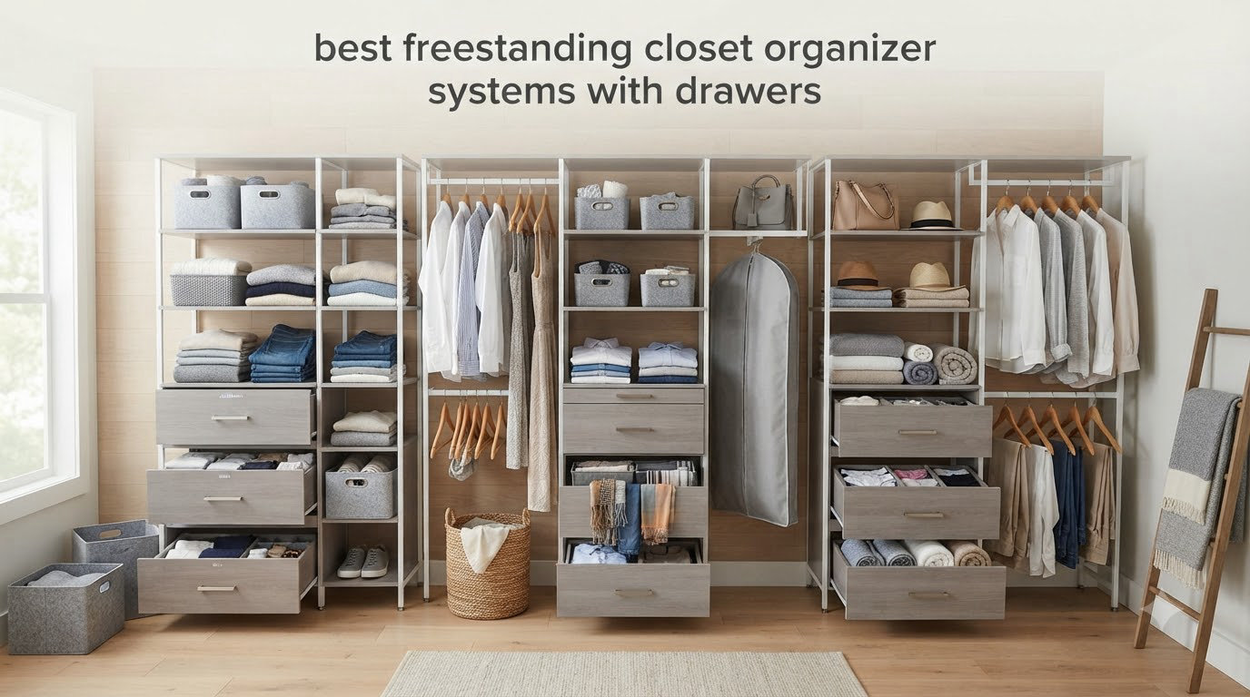 best freestanding closet organizer systems with drawers