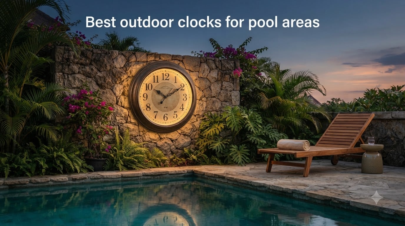 Best 24-inch outdoor clocks for pool areas