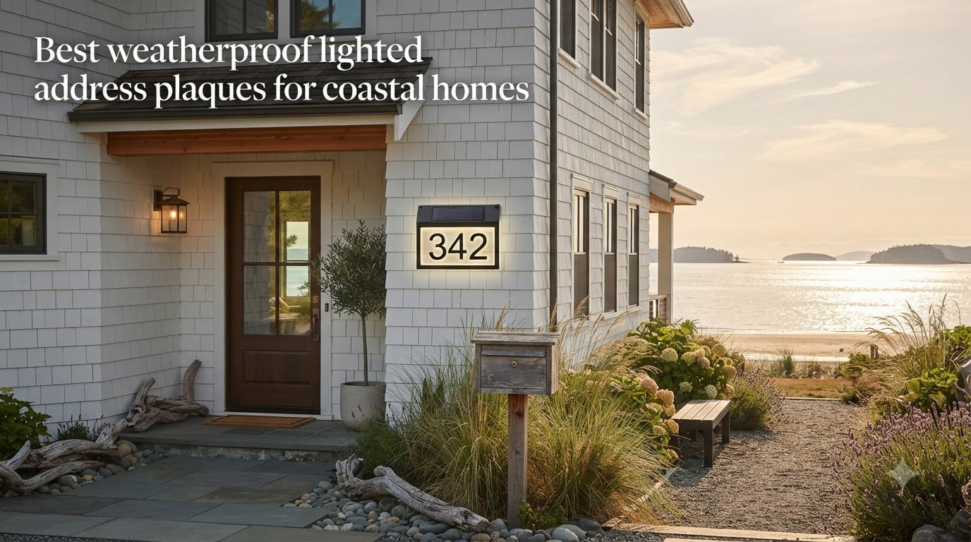 Best weatherproof lighted address plaques for coastal homes
