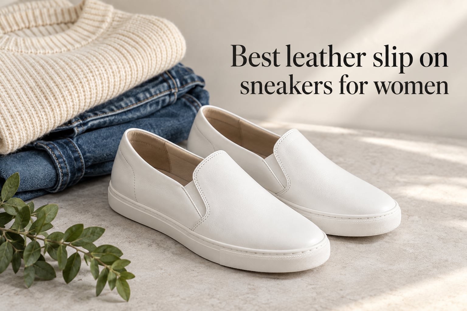 Best leather slip on sneakers for women