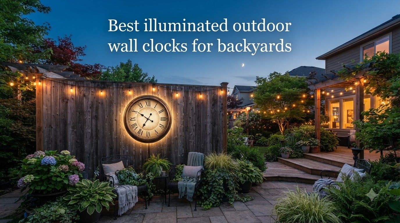 Best illuminated outdoor wall clocks for backyards