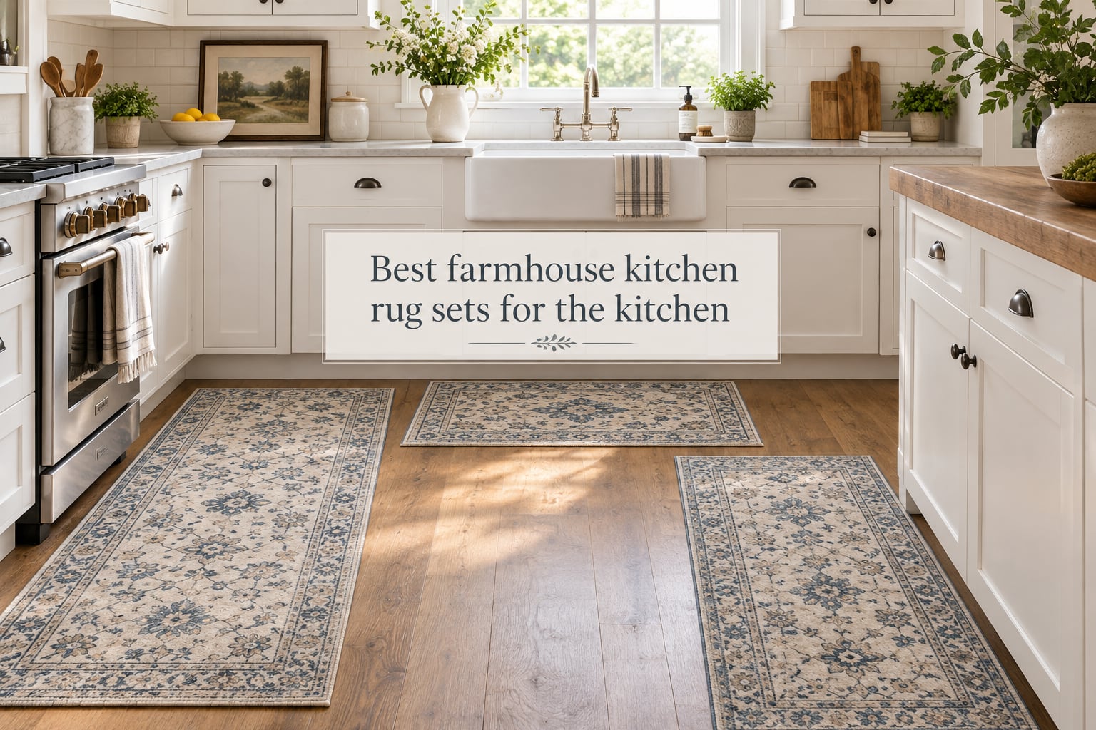 Best farmhouse kitchen rug sets for the kitchen