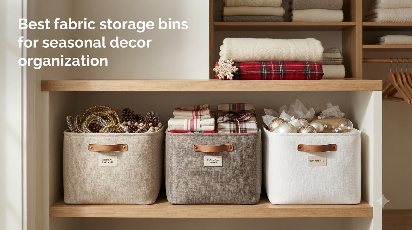 Best fabric storage bins for seasonal decor organization