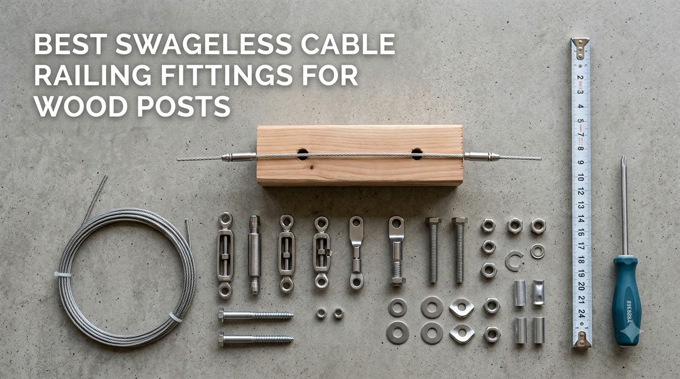 Best swageless cable railing fittings for wood posts
