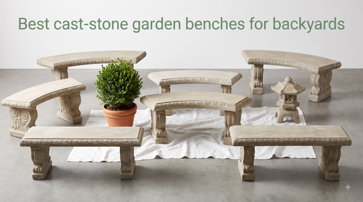 Best cast-stone garden benches for backyards