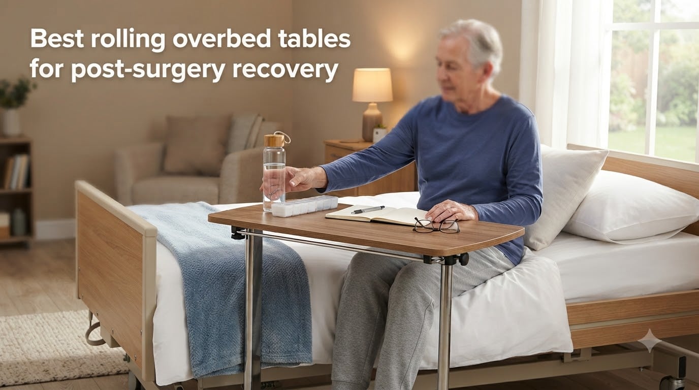 Best rolling overbed tables for post-surgery recovery