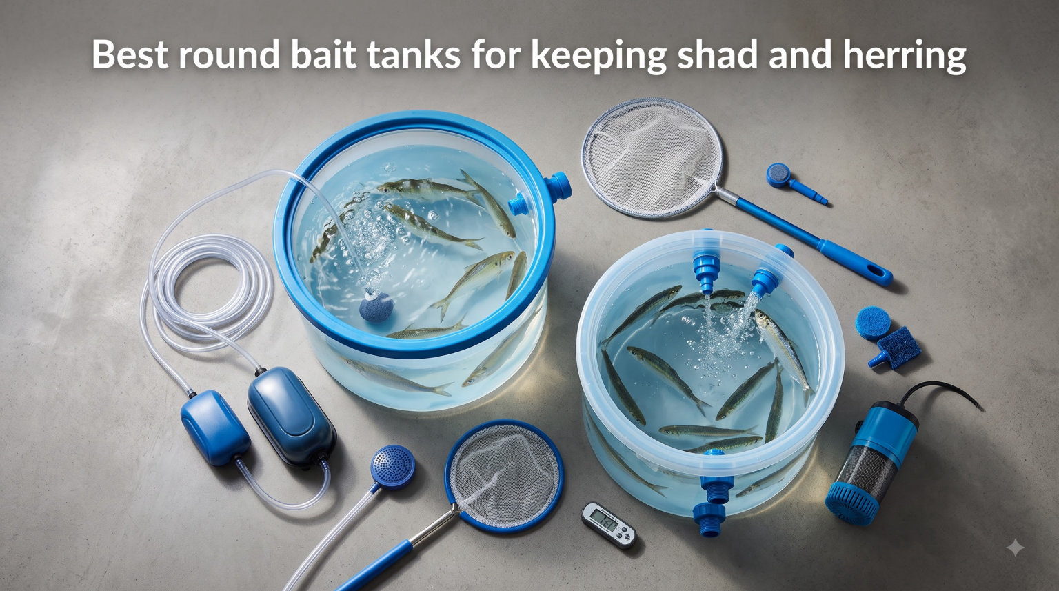 Best round bait tanks for keeping shad and herring