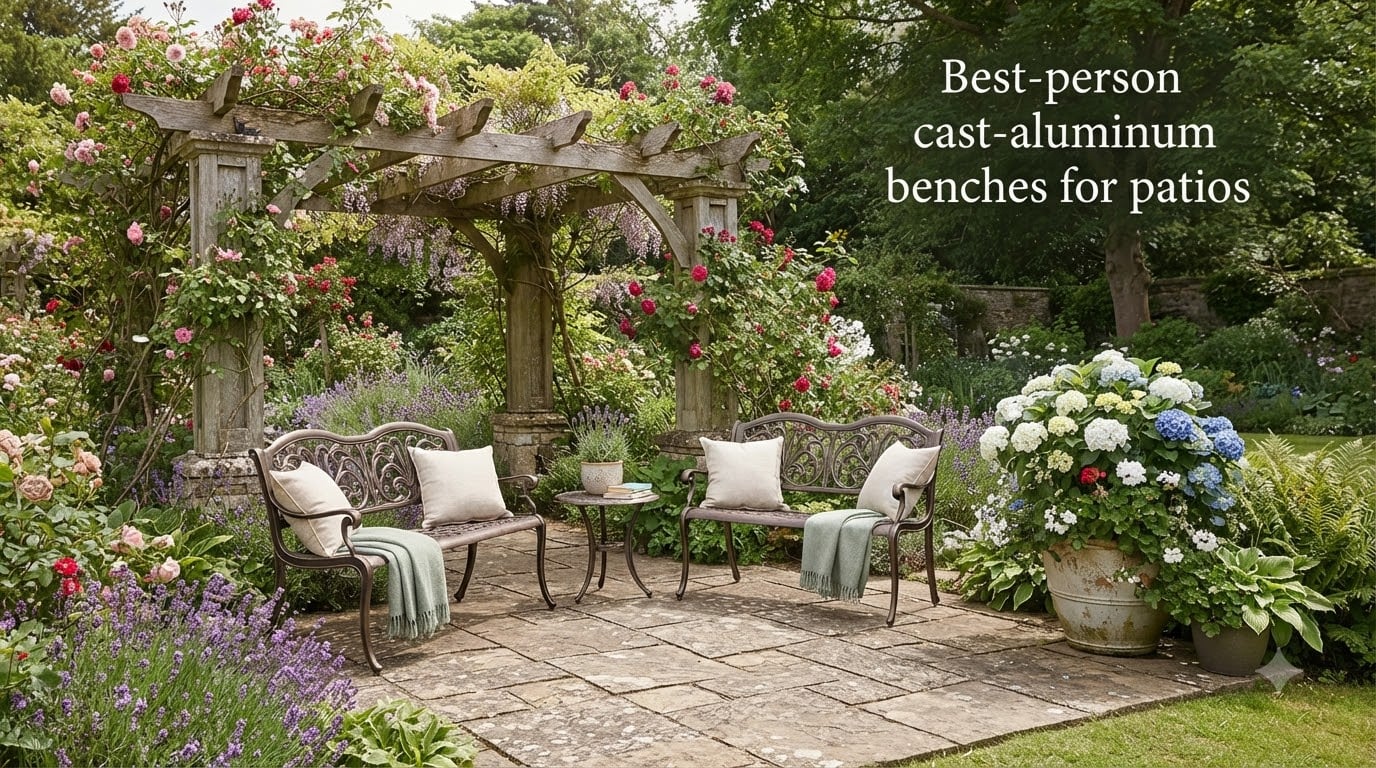 Best 2-person cast-aluminum benches for patios