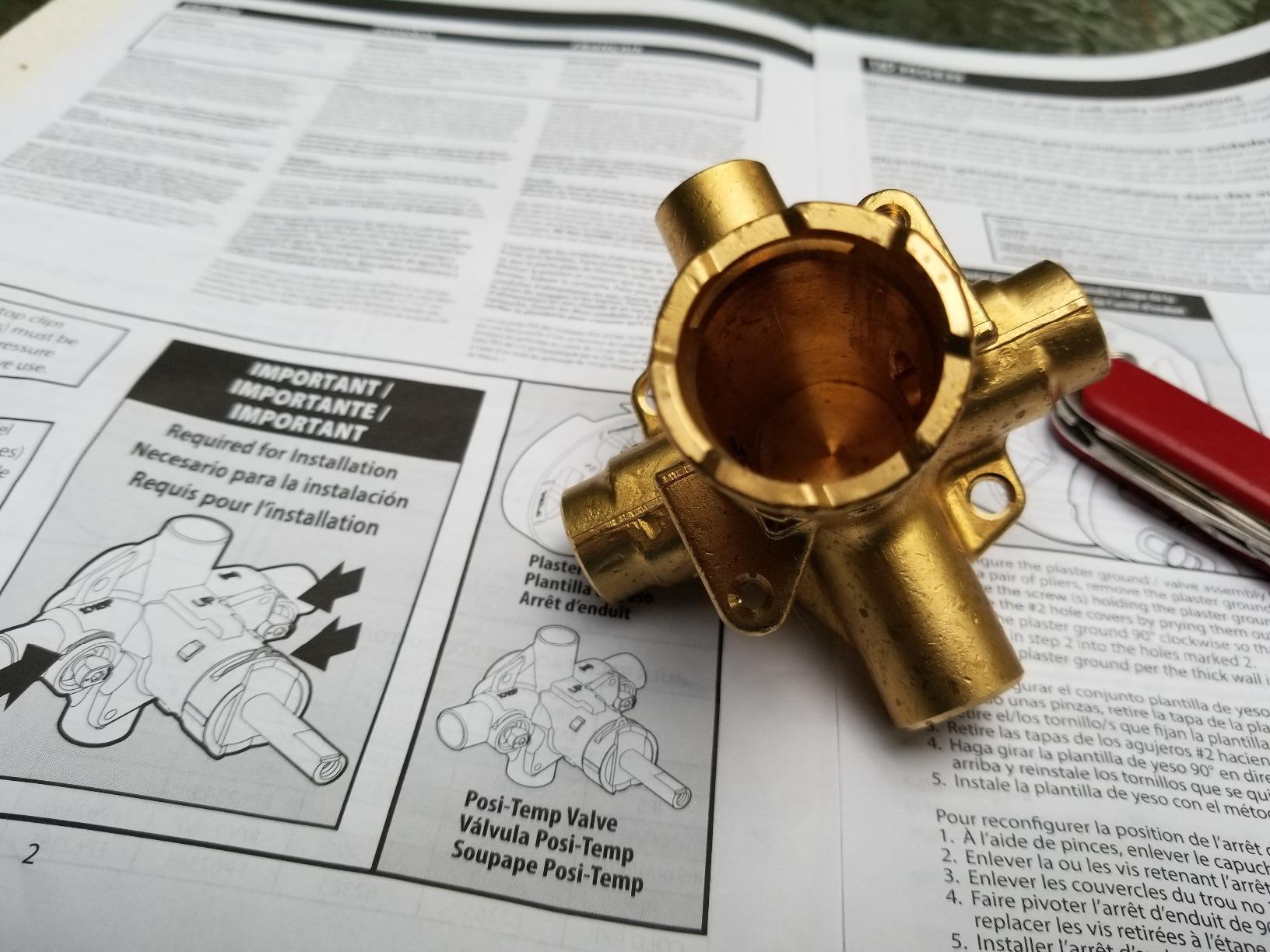 Moen PosiTemp Rough In Pressure Balancing Shower Valve, 1/2