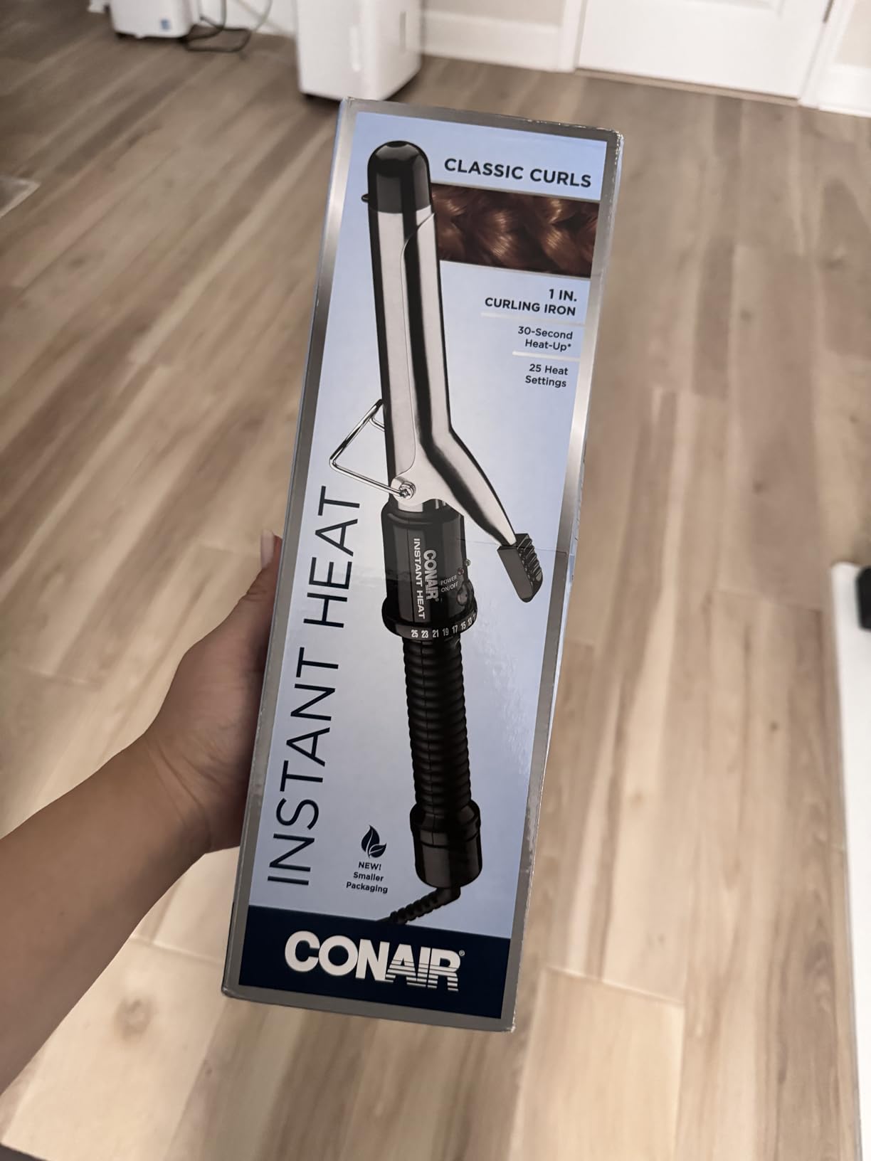 Conair Curling Iron​, Short to Medium Hair, 3/4-in. Barrel, Black/Silver customer photo 2