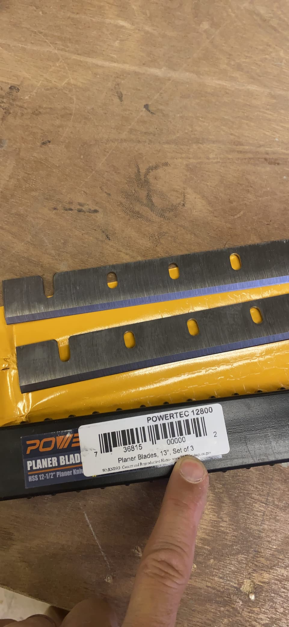 POWERTEC 12-1/2 Inch Planer Blades for DeWalt DW733 Planer, Replacement for DW7332 Planer Knives, Set of 2 (12809) customer photo 2