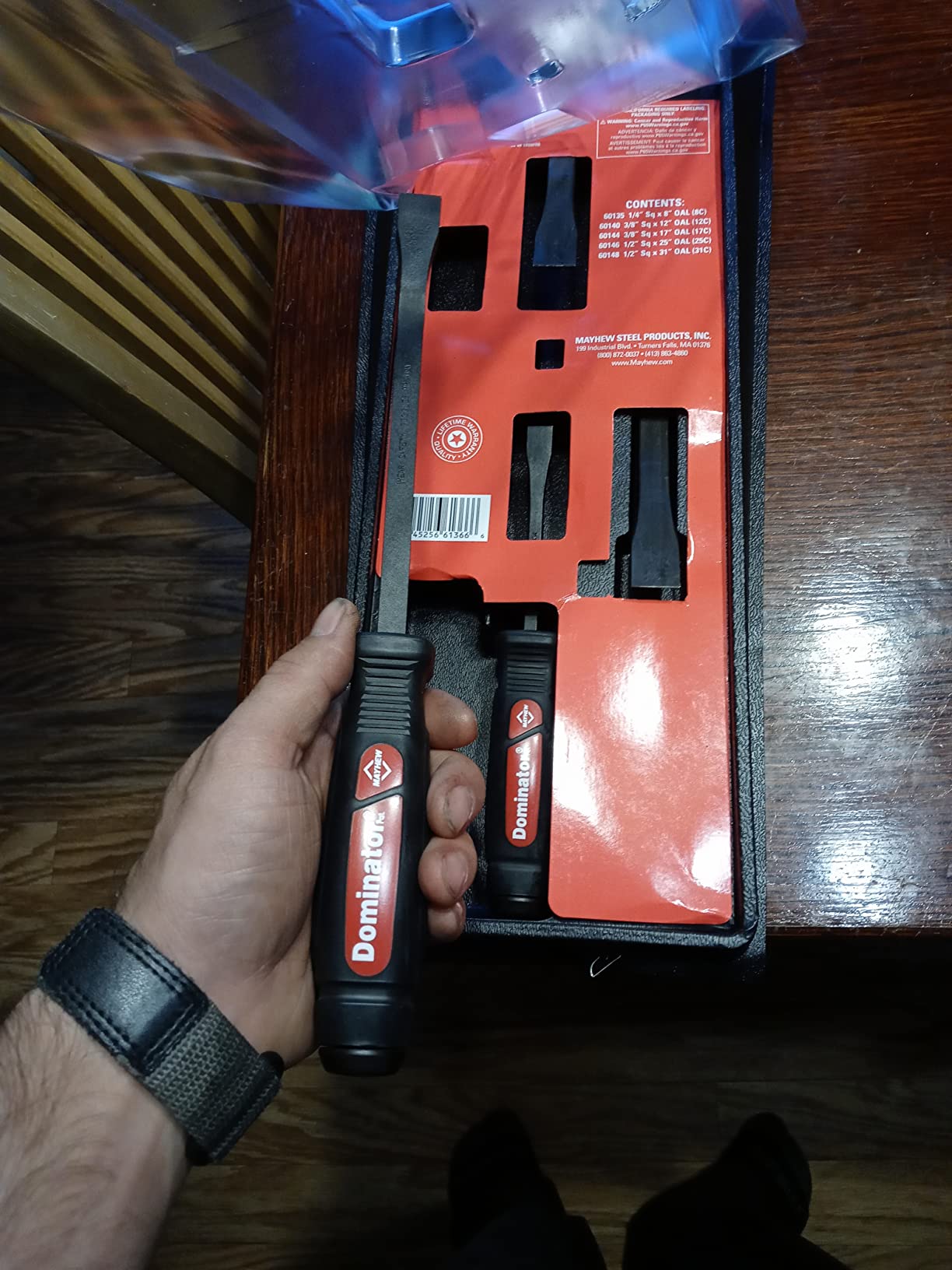 Mayhew Tools 61366 Dominator Pry Bar Set, 5-Piece Curved, Black Oxide Finish customer photo 1