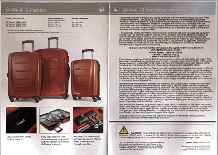 Samsonite Winfield 2 Hardside Expandable Luggage with Spinner Wheels, Checked-Medium 24-Inch, Charcoal customer photo 2