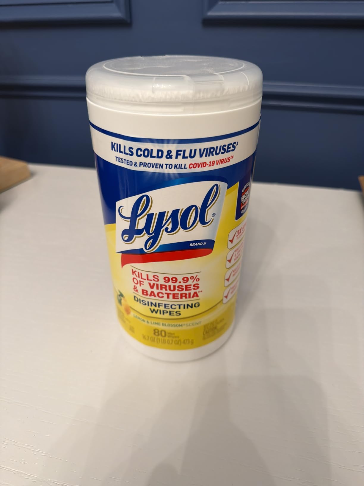 Lysol Disinfecting Wipes, Multi-Surface Cleaner, Lemon, 80 ct. (4 Pack) customer photo 1