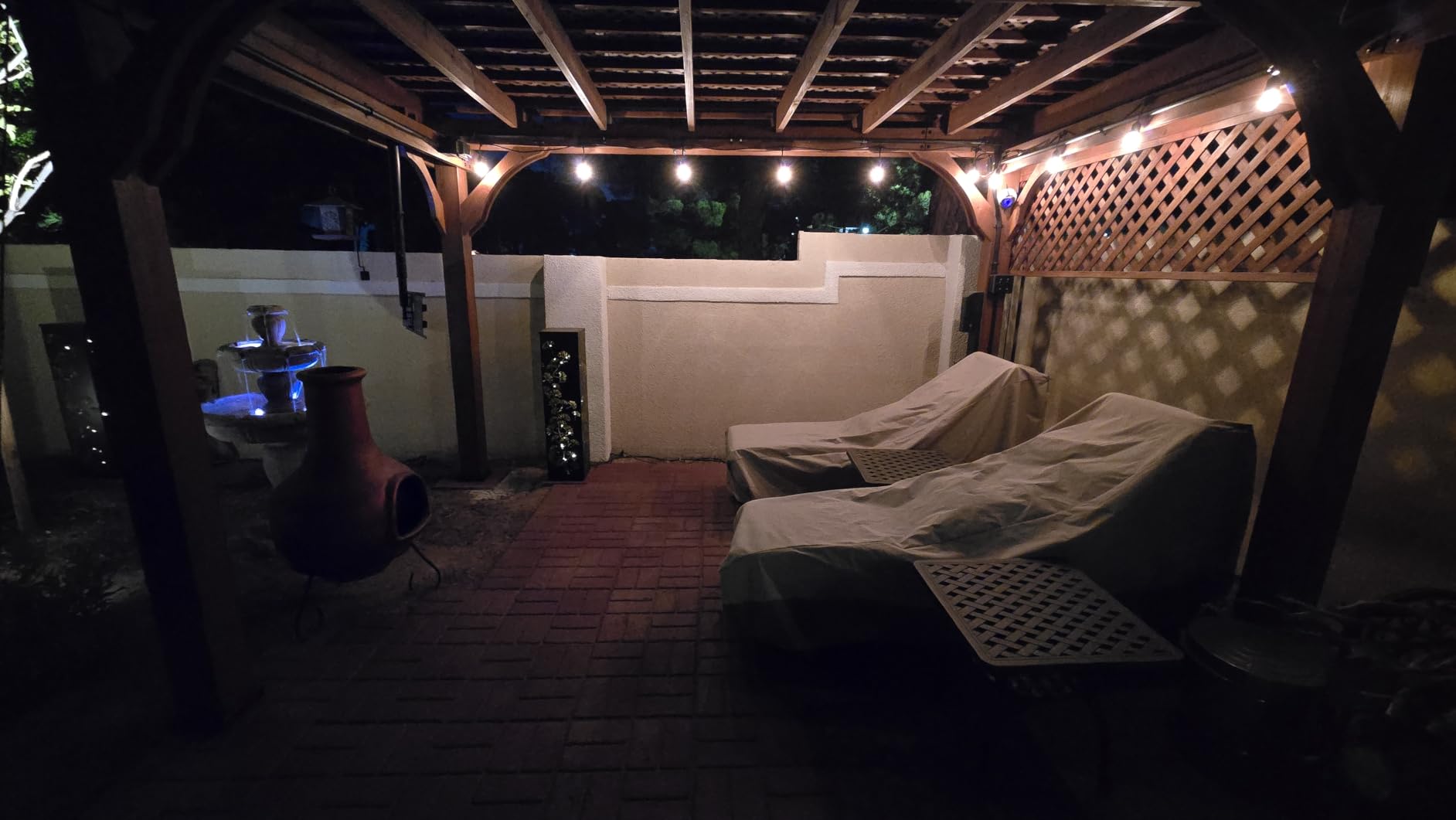 Backyard Discovery Beaumont 10' x 10' Traditional Cedar Wood Pergola Kit with Trellis Roof, All-Season Durability, High-Wind Rating, PowerPort, Shade for Outdoor Patio, Deck, Garden, and Entertaining customer photo 2
