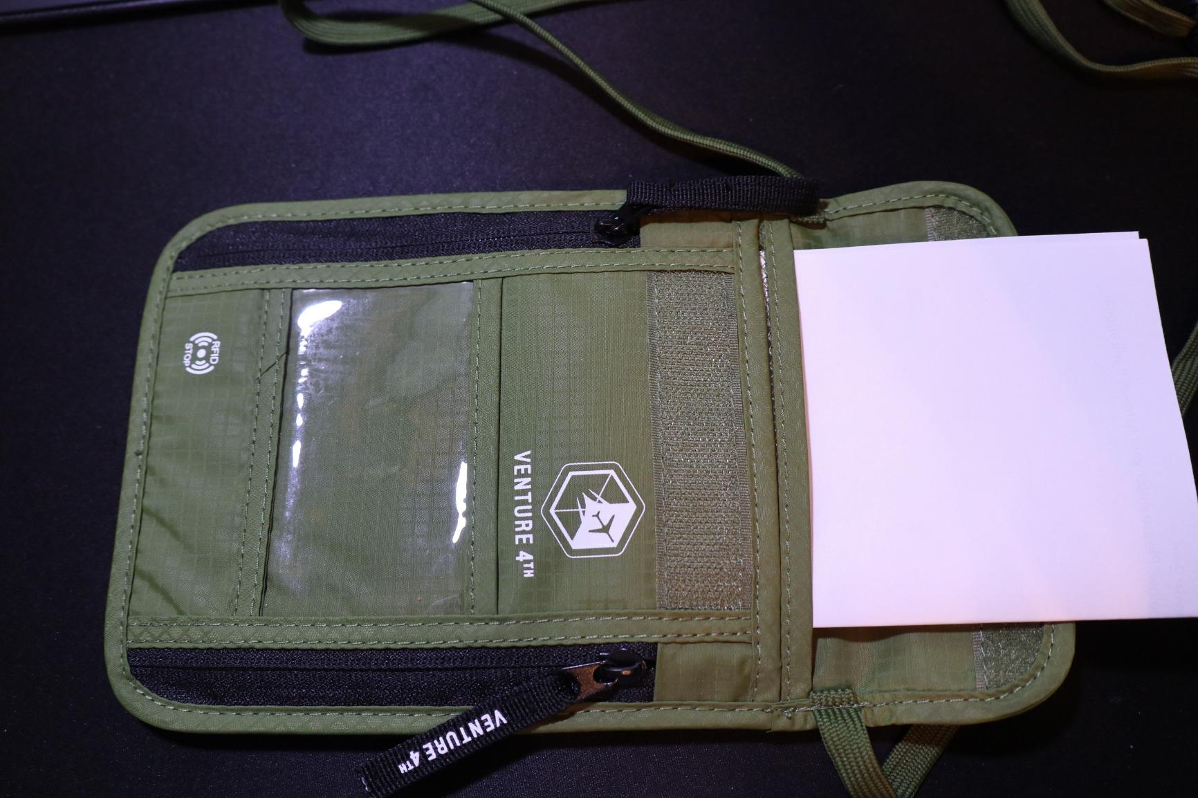 VENTURE 4TH Travel Neck Wallet, RFID Blocking Passport Holder - Gray customer photo 2