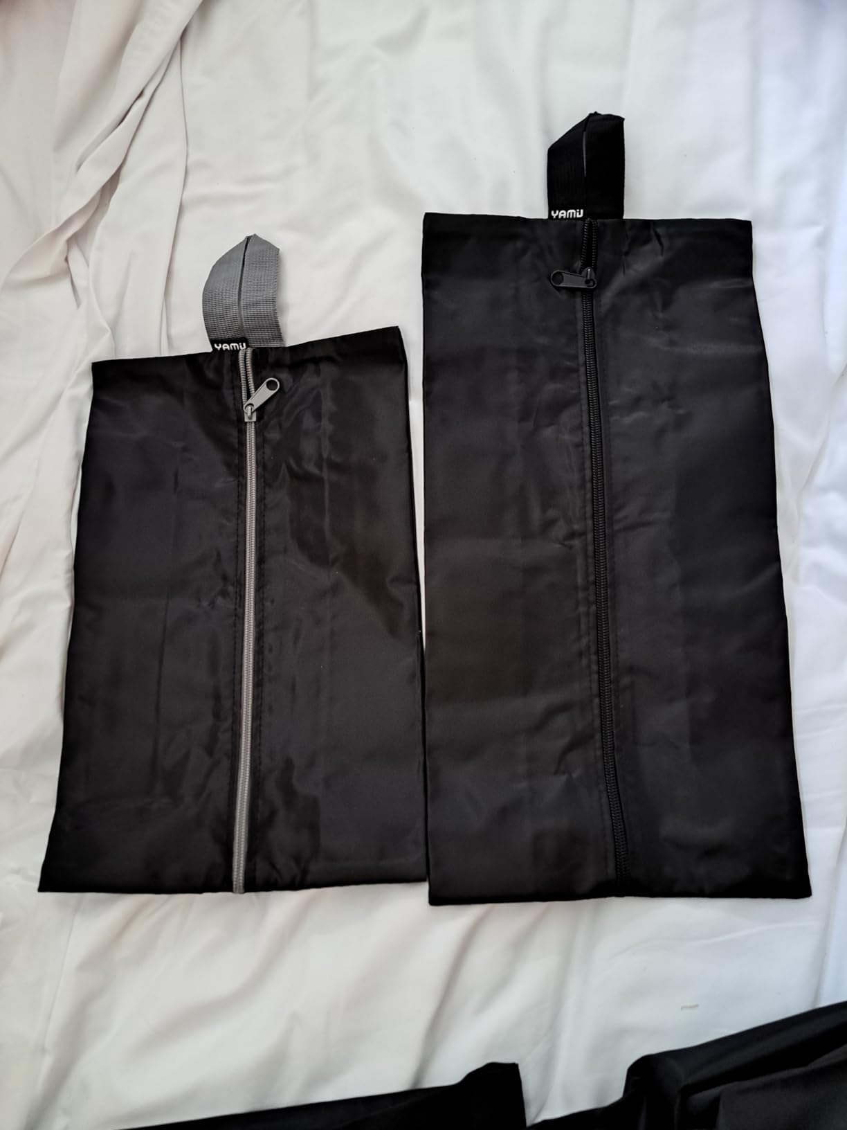 YAMIU Travel Shoe Bags Set of 4 Waterproof Nylon with Zipper for Men & Women, Black customer photo 2