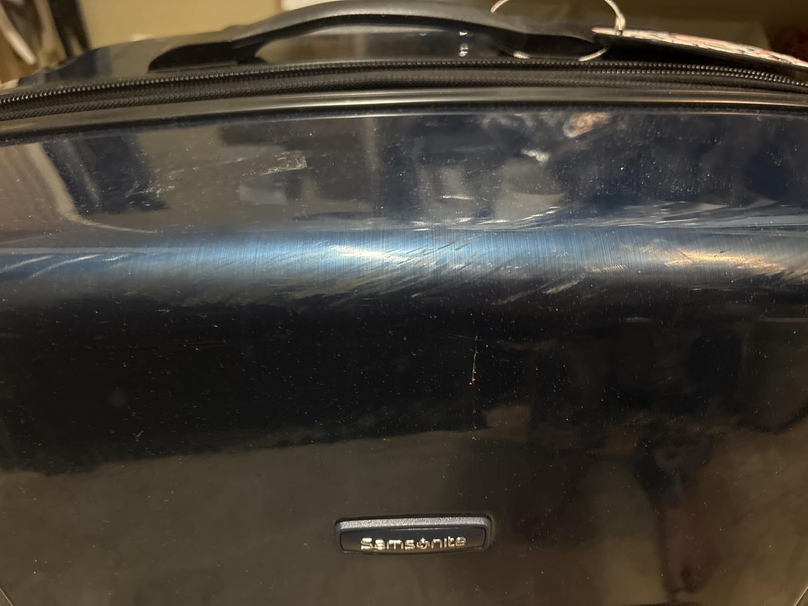 Samsonite Winfield 2 Hardside Expandable Luggage with Spinner Wheels, Navy, Checked-Large 28-Inch customer photo 2