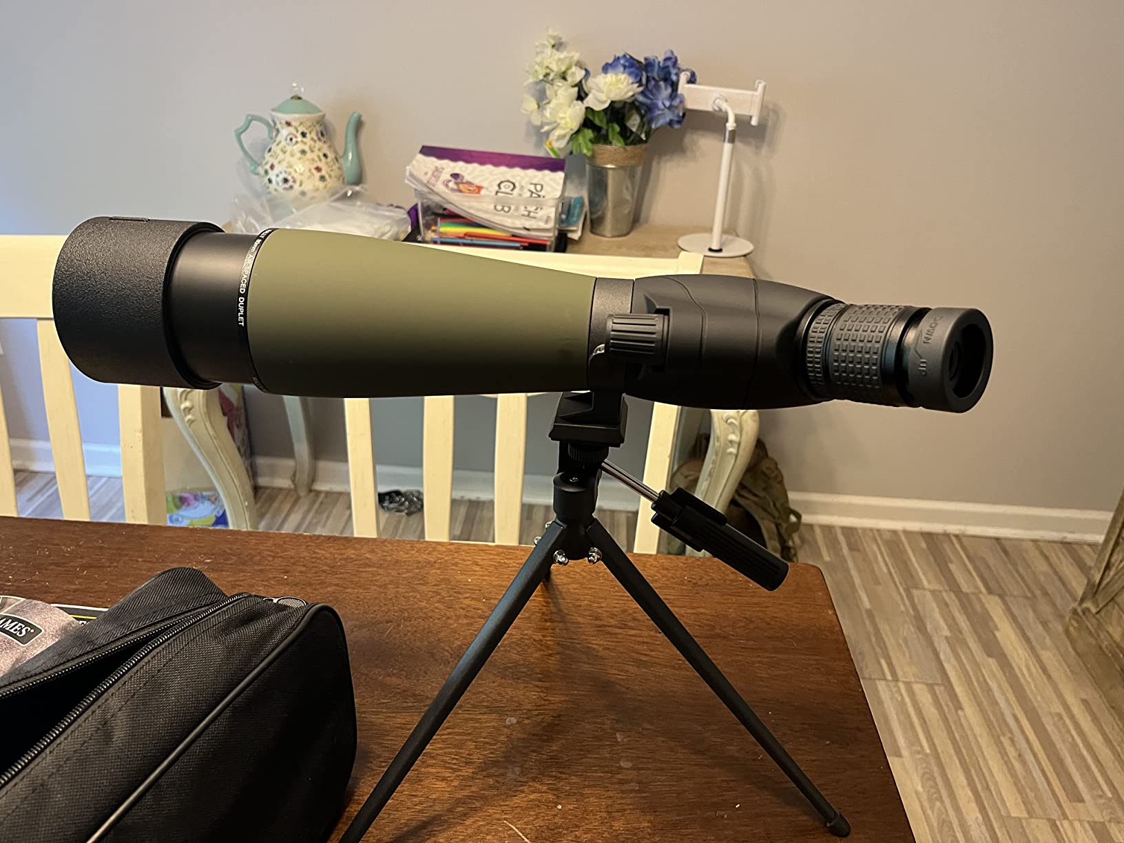 GOSKY 20-60x80 HD Spotting Scope with Tripod, Carrying Bag - BAK4 Angled Scope for Target Shooting Hunting Bird Watching Wildlife Scenery (with Smartphone Adapter+SLR Mount Compatible with Nikon) customer photo 2