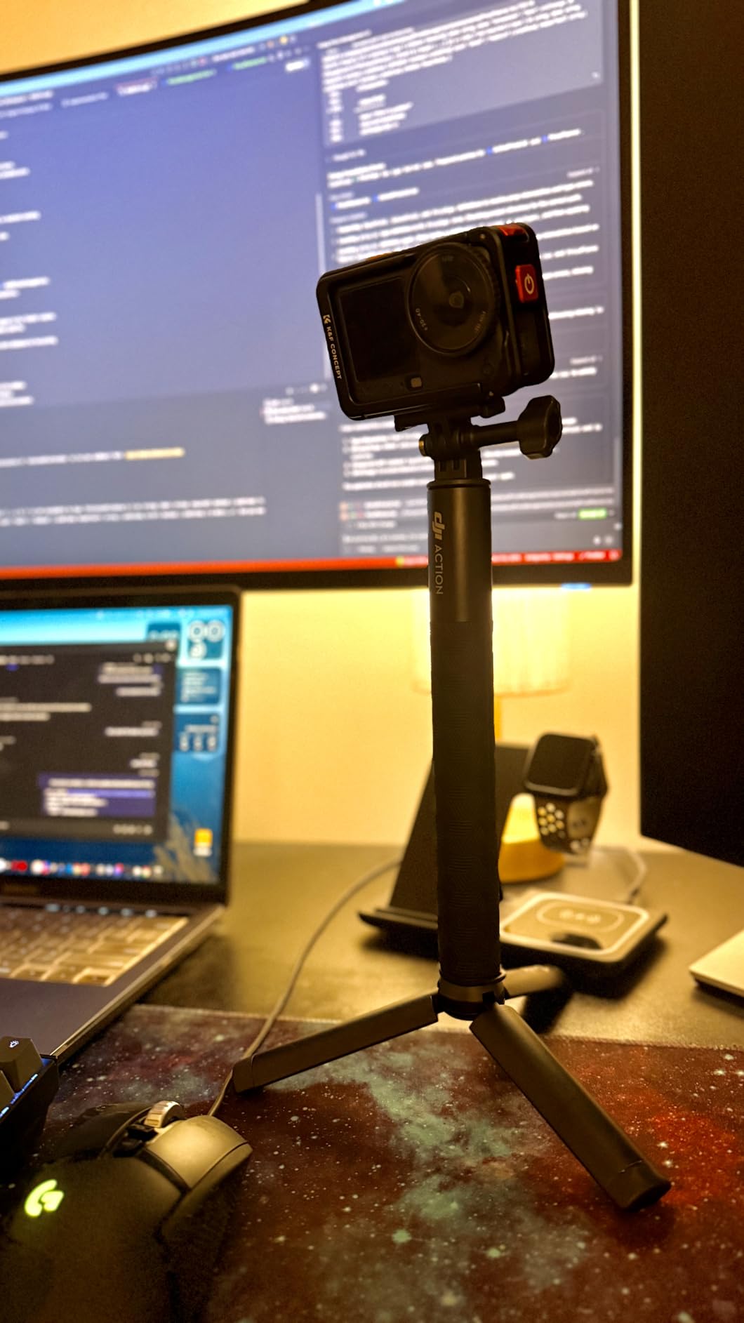 Zeadio Metal Mini Tripod, Desktop Tabletop Stand Compact Tripod for Smooth 4, Osmo Mobile, Vimble 2, Gimbal Handle Grip Stabilizer and All Cameras customer photo 1