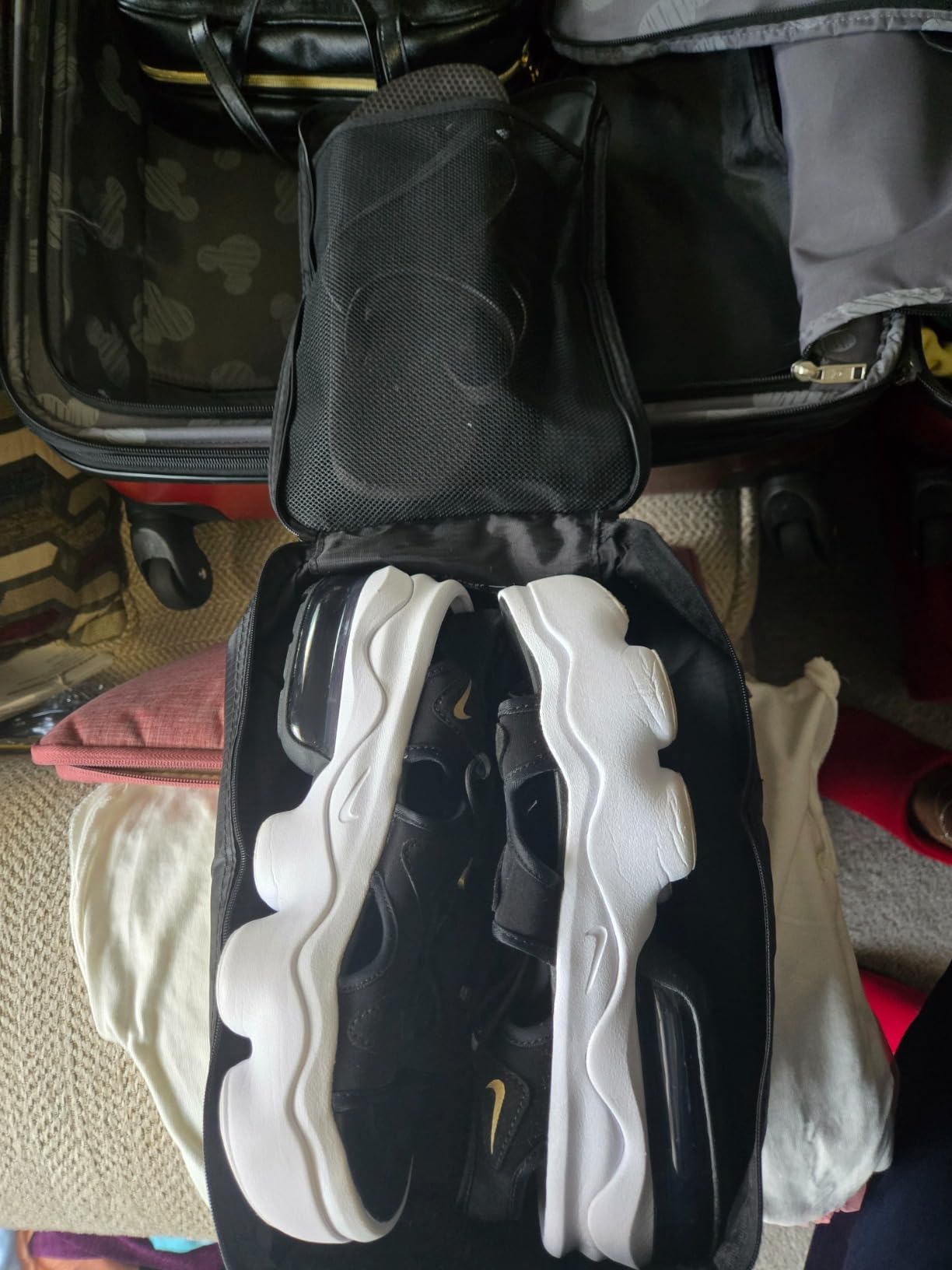 Travel Shoe Bags, Foldable Waterproof Shoe Puches Organizer-Double Layer (Multi-colored4) customer photo 2