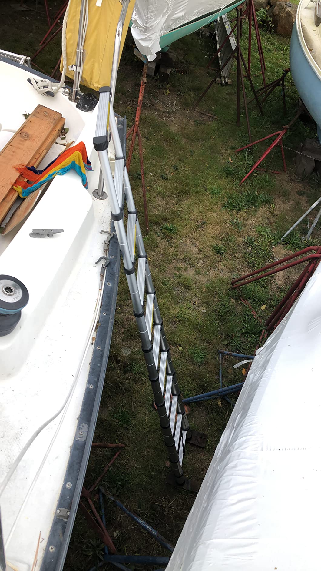 Telescoping Ladder 15 FT, Aluminum Extension Ladder with Non-Slip Feet customer photo 1