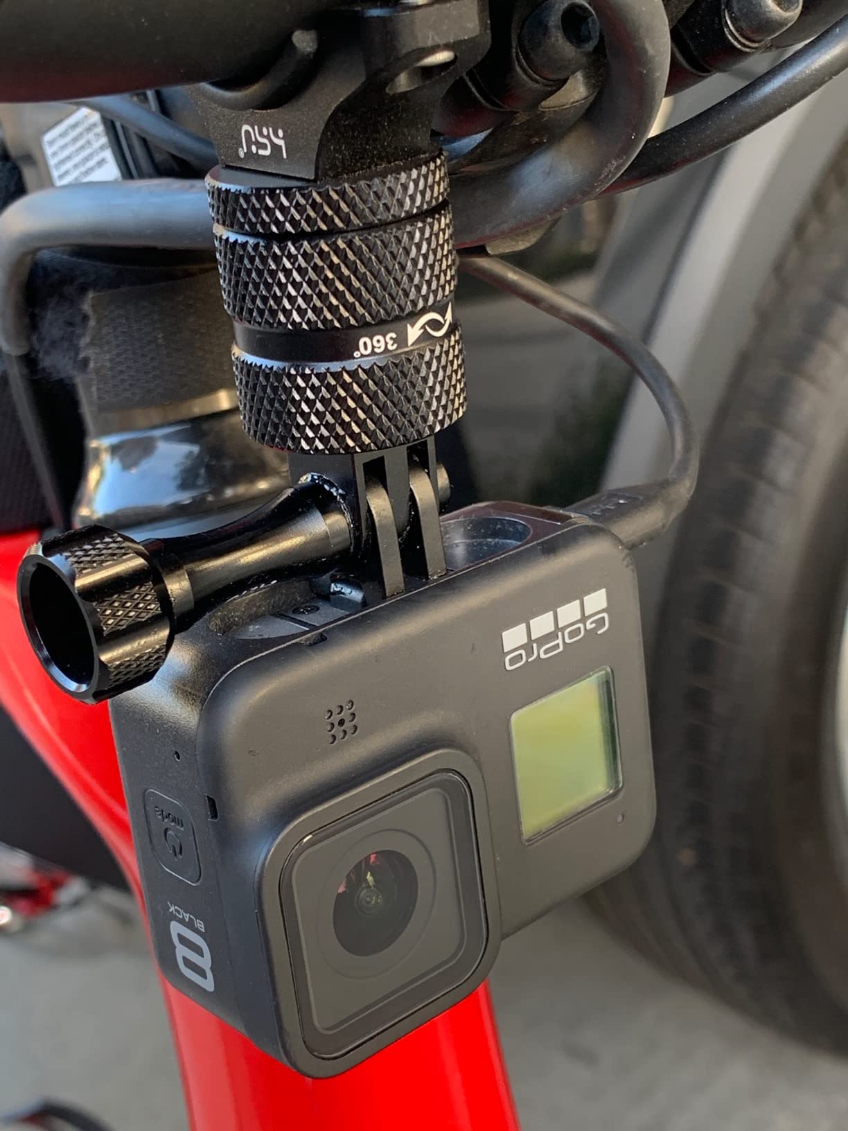 HSU Aluminum Bike Handlebar Mount for GoPro, 360°Rotary GoPro Bicycle Mount customer photo 2