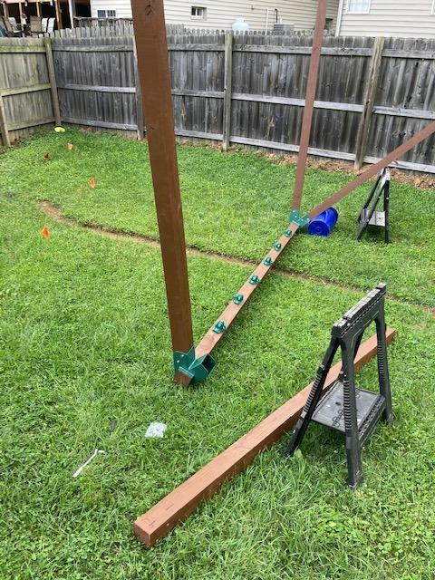 BETOOLL A-Frame 2 Brackets Swing Set Bracket with Mounting Hardware (Green) customer photo 1