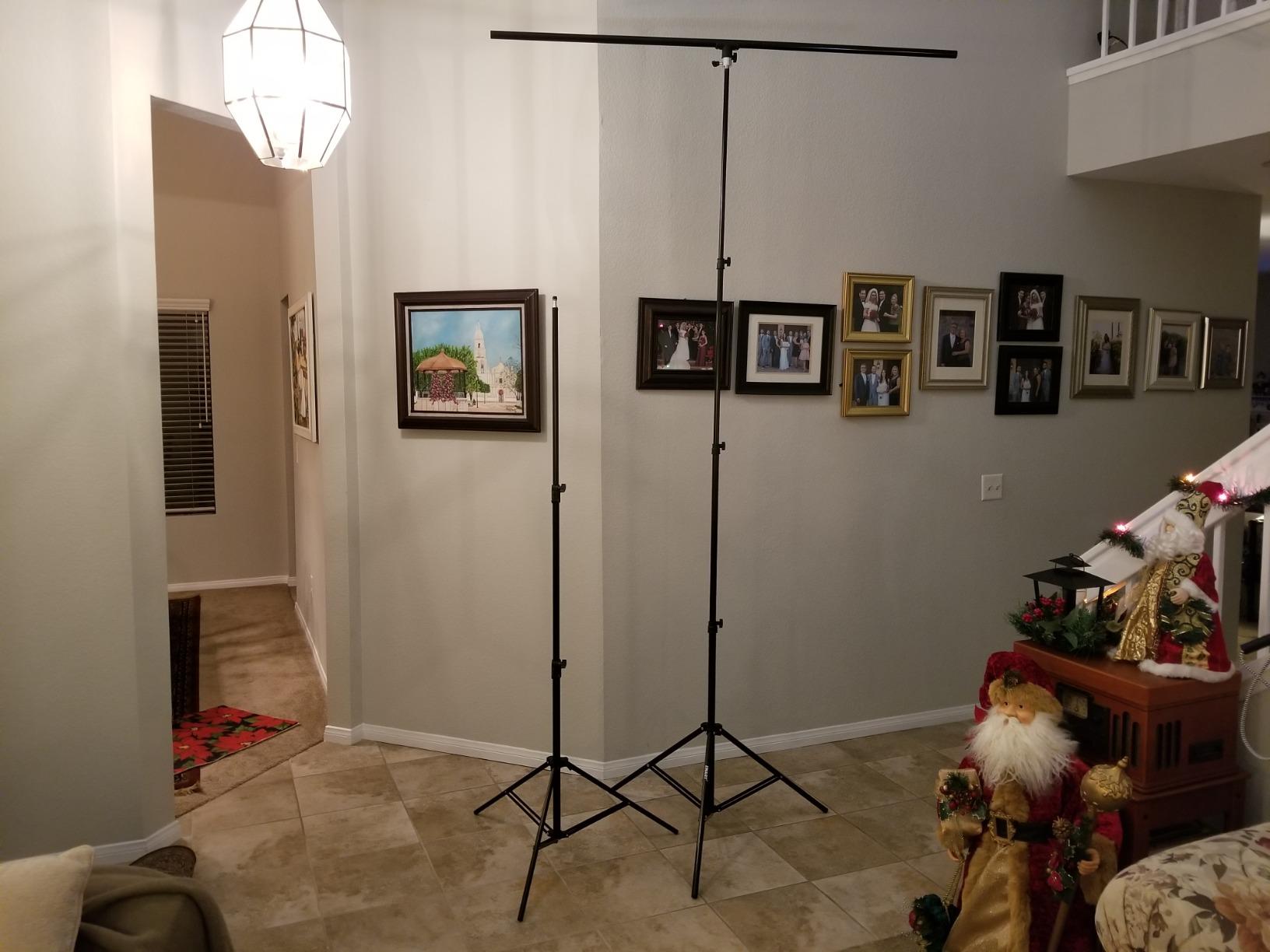 EMART 8.5 x 5ft Portable T-Shape Backdrop Stand, Back Drop Stand for Party customer photo 2