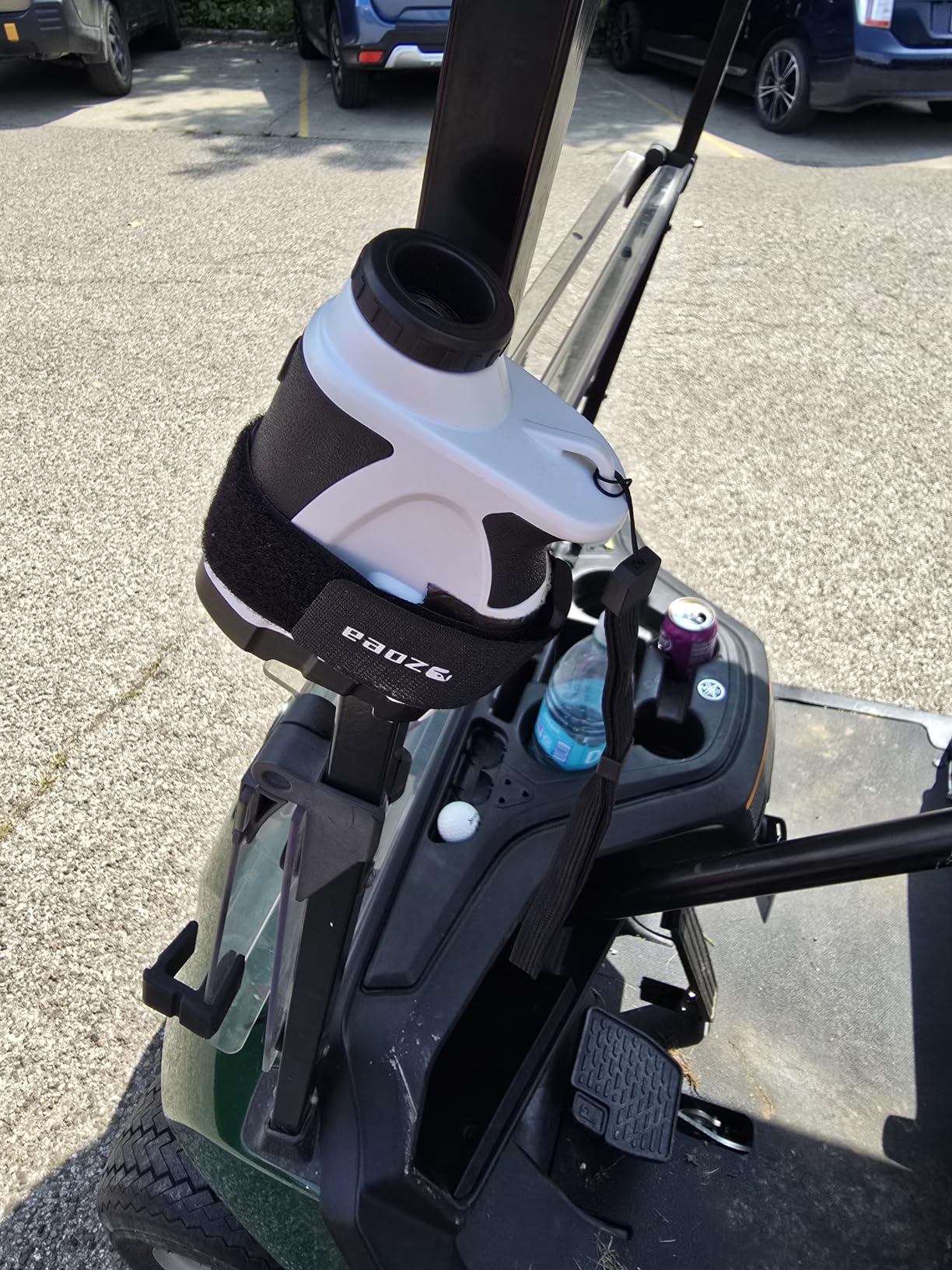 ZOEA Magnetic Rangefinder Mount Strap for Golf Cart Railing, Adjustable Rangefinder Mount/Holder/Strap/Band with Strong Magnet Securely Attach to Most Rail/Bar/Frame of Golf Cart customer photo 2