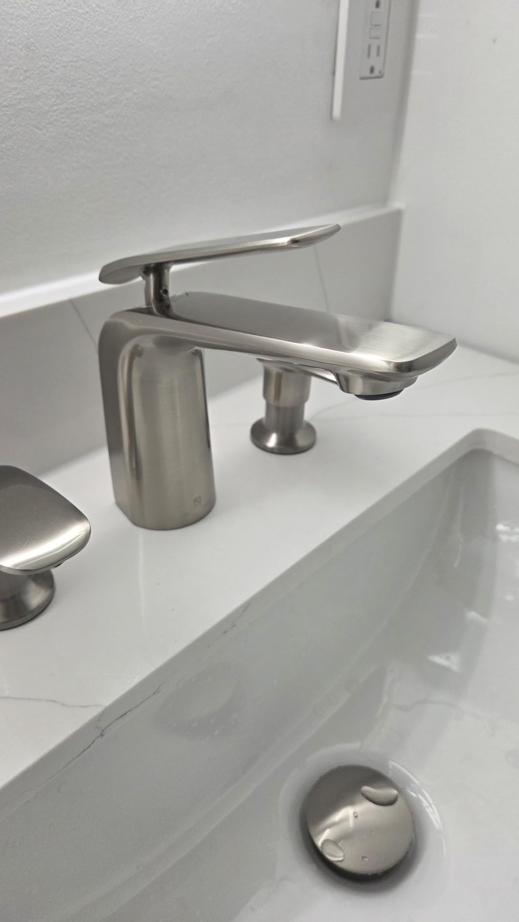 TOCALOCA Tall Vessel Sink Faucet Brushed Nickel One Handle Anti-Fingerprint customer photo 2