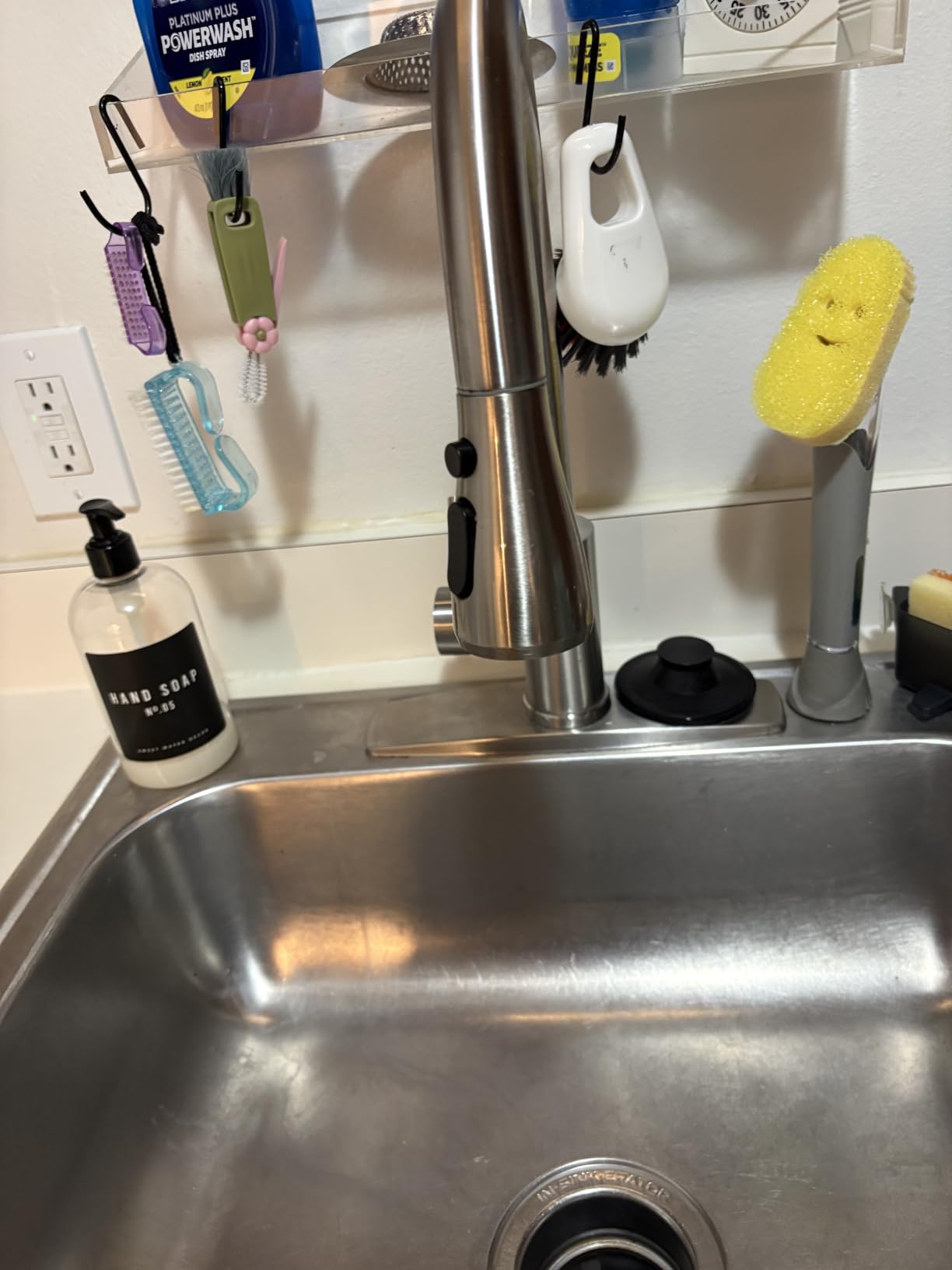 FORIOUS Kitchen Faucets Pull Down Sprayer, Stainless Steel, Brushed Nickel customer photo 1