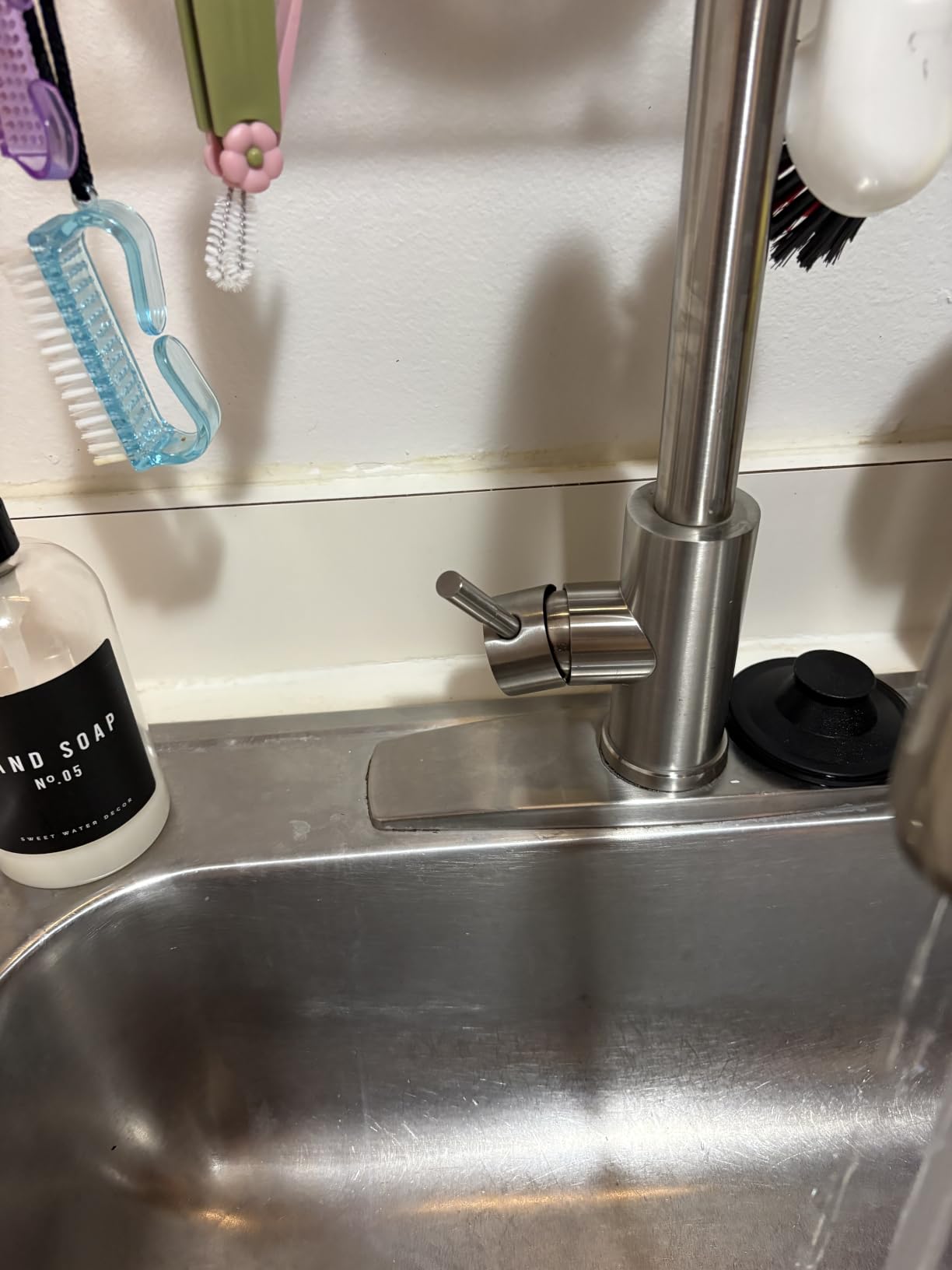 FORIOUS Kitchen Faucets Pull Down Sprayer, Stainless Steel, Brushed Nickel customer photo 2