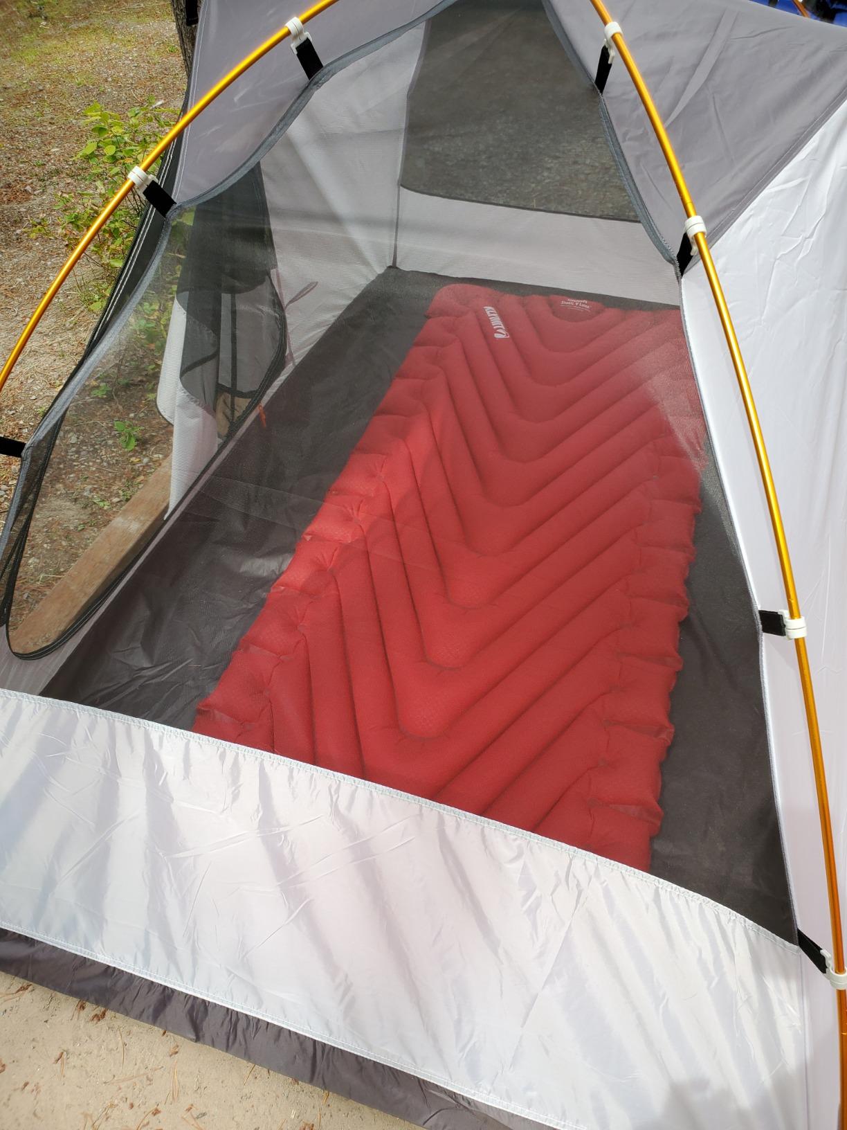 Klymit Insulated Static V Luxe Inflatable Sleeping Pad | Comfortable, Lightweight, Easy to Inflate Portable Air Bed Mattress for Camping, Backpacking and Hiking — Red customer photo 2
