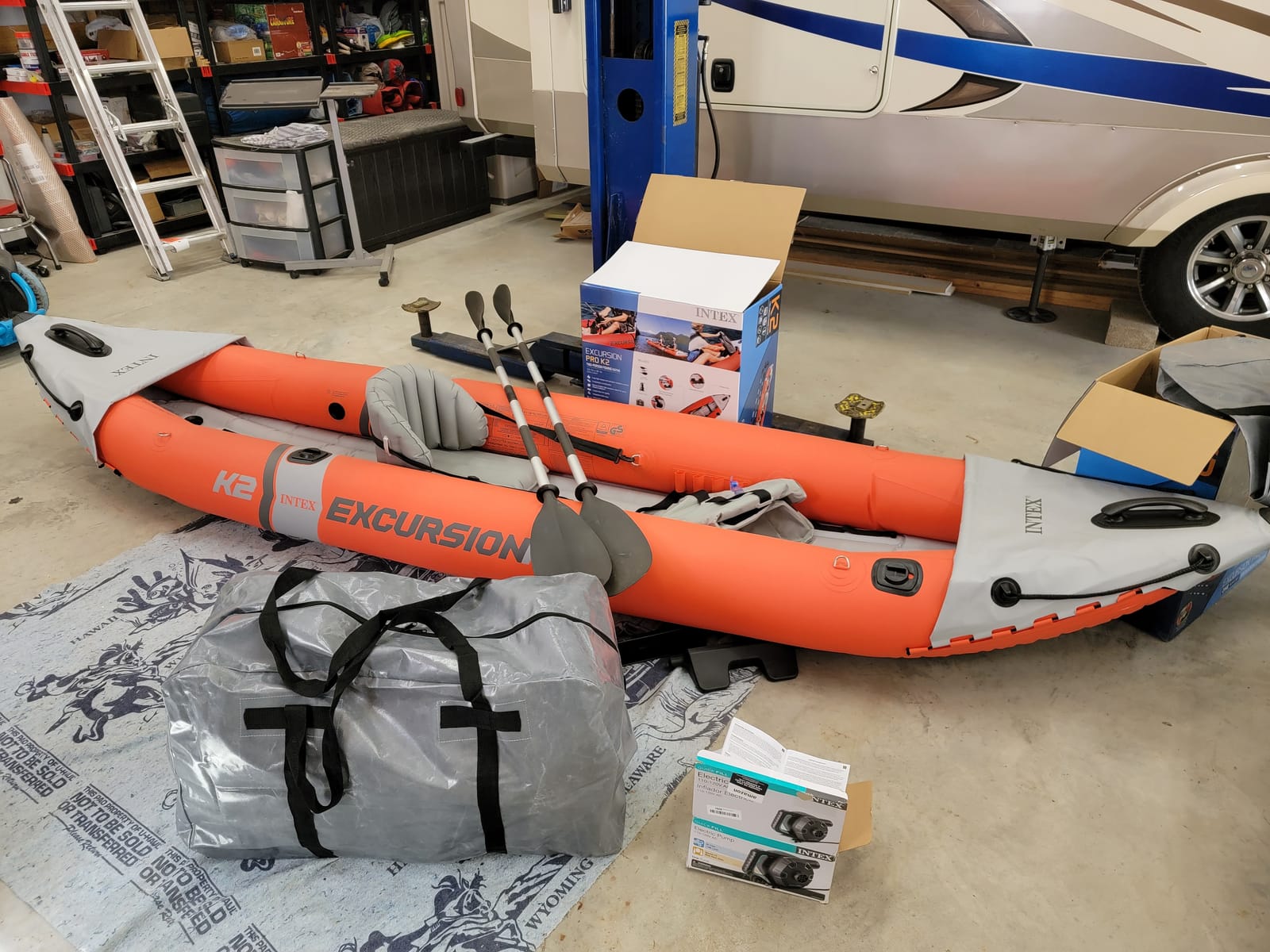 INTEX Excursion Pro K2 Kayak 2-Person Set w/Paddles & Pump, 2-Pack customer photo 2