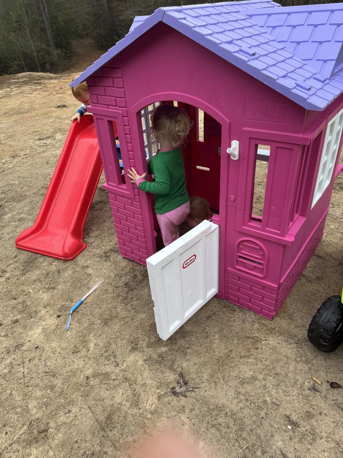 Little Tikes Cape Cottage Playhouse with Working Door, Windows, and Shutters - Tan, Toddlers Ages 2+ Years customer photo 2