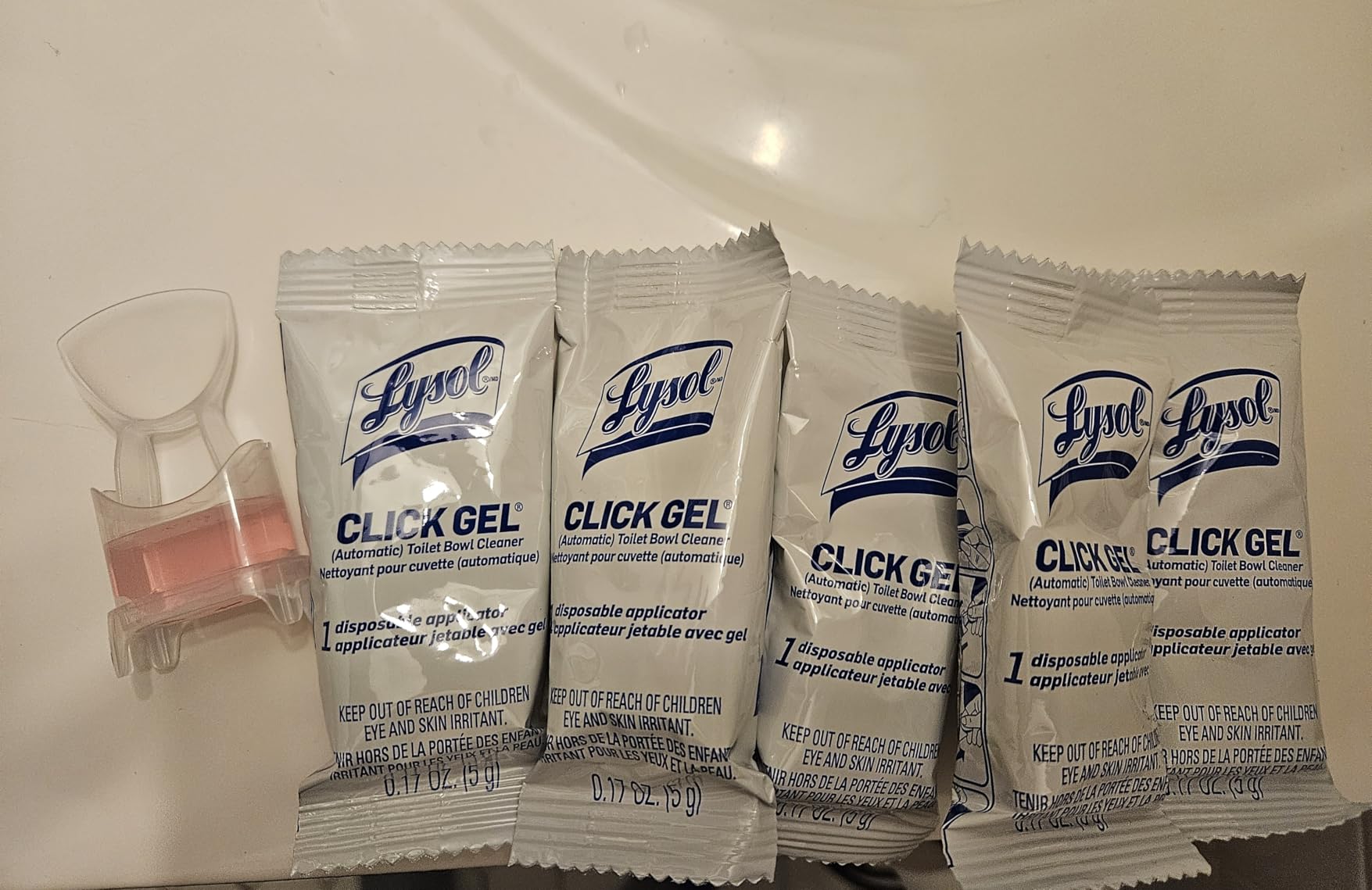Lysol Click Gel Toilet Bowl Cleaner, Gel Stamp, Mango, 6 Count customer photo 2