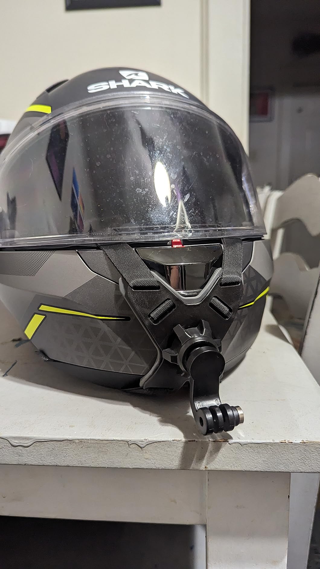 Motorcycle Helmet Chin Strap Mount for GoPro Hero 13/12/11/10/9/8/7/(2018)/6/5 Black,DJI Osmo Action 6/5 pro/4/3/2,Insta360 ONE R,AKASO/Campark/YI and More customer photo 1